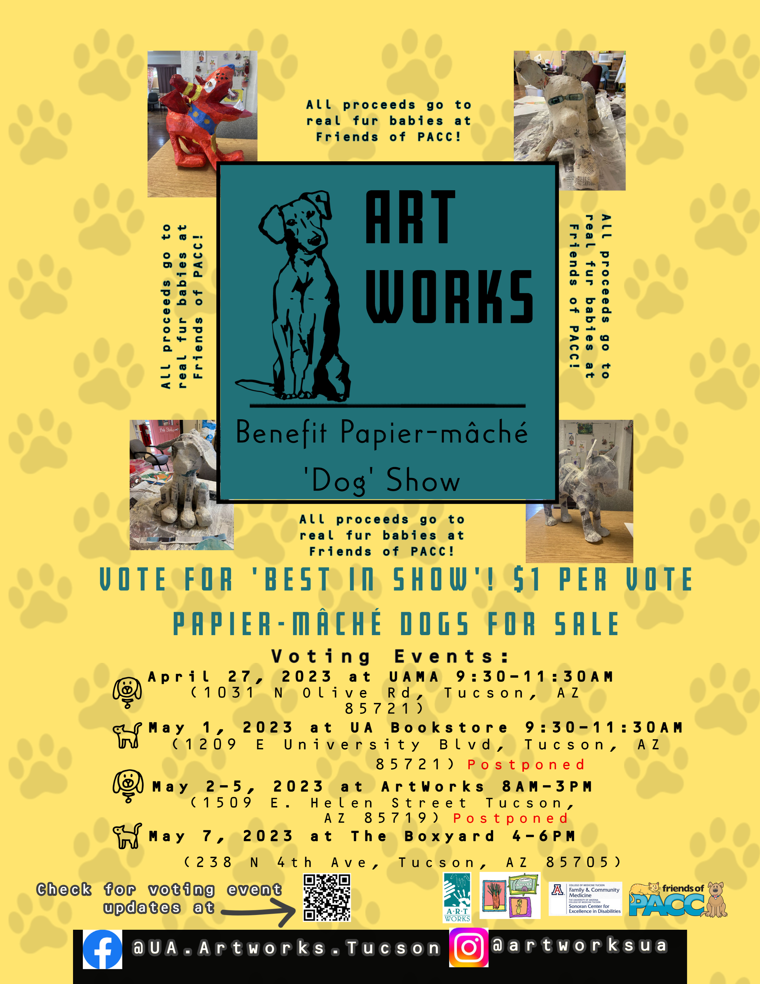 Flyer for ArtWorks Benefit Dog Show